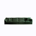 Comfort U Shaped Couch With Reversible Chaise, Modular Large U Shape Sectional Sofa, Double Extra Ottomans,Green Chenille Green Chenille 4 Seat