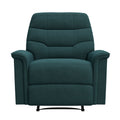The Newport Recliner Teal Blue Polyester Manual Handle Wood Cushion Back Handle Pine Flared Arms Polyester