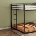 Adam Full Over Full Bunk Black Box Spring Not Required Twin Black Metal Bedroom Bunk Metal