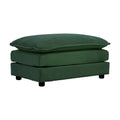 4 Piece Upholstered Sectional Sofa, 1 Piece Of 2 Seater Sofa And 2 Piece Of Ottomans2 Seater Loveseat Lounge With Ottomansgreen Chenille Green Chenille 2 Seat