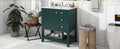 30Inch Transitional Style Bathroom Vanity Cabinet Combo With Ceramic Sink Green Bathroom Solid Wood Mdf