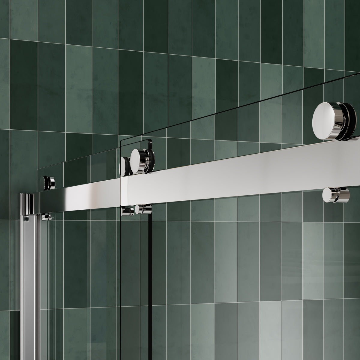 Bypass Shower Door, Sliding Door, With 5 16" Tempered Glass And Brushed Nickel Finish 6074 Brushed Nickel Bathroom Stainless Steel