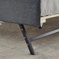 Twin Size Upholstery Daybed With Twin Size Erectable Trundle And Usb Charging Design, Linen Dark Gray Twin Dark Gray Linen