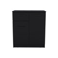 Idaho Dresser With 2 Door Cabinets And Drawer Black Black Particle Board Particle Board