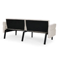 Velvet Futon Couch Convertible Folding Sofa Bed Tufted Couch With Adjustable Armrests For Apartment Beige Velvet Metal Primary Living Space Split Back Eucalyptus Square Arms Foam 3 Seat
