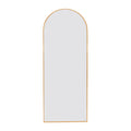 Gold 71X27.5 Inch Metal Arch Stand Full Length Mirror Gold Classic Mdf Glass Aluminium Alloy