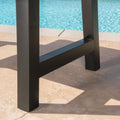 Valencia Outdoor Concrete Dinning Table Leg Black Iron