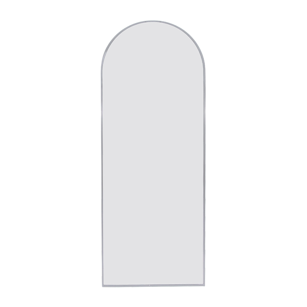 Silver 71X27.5 Inch Metal Arch Stand Full Length Mirror Silver Classic Mdf Glass Aluminium Alloy