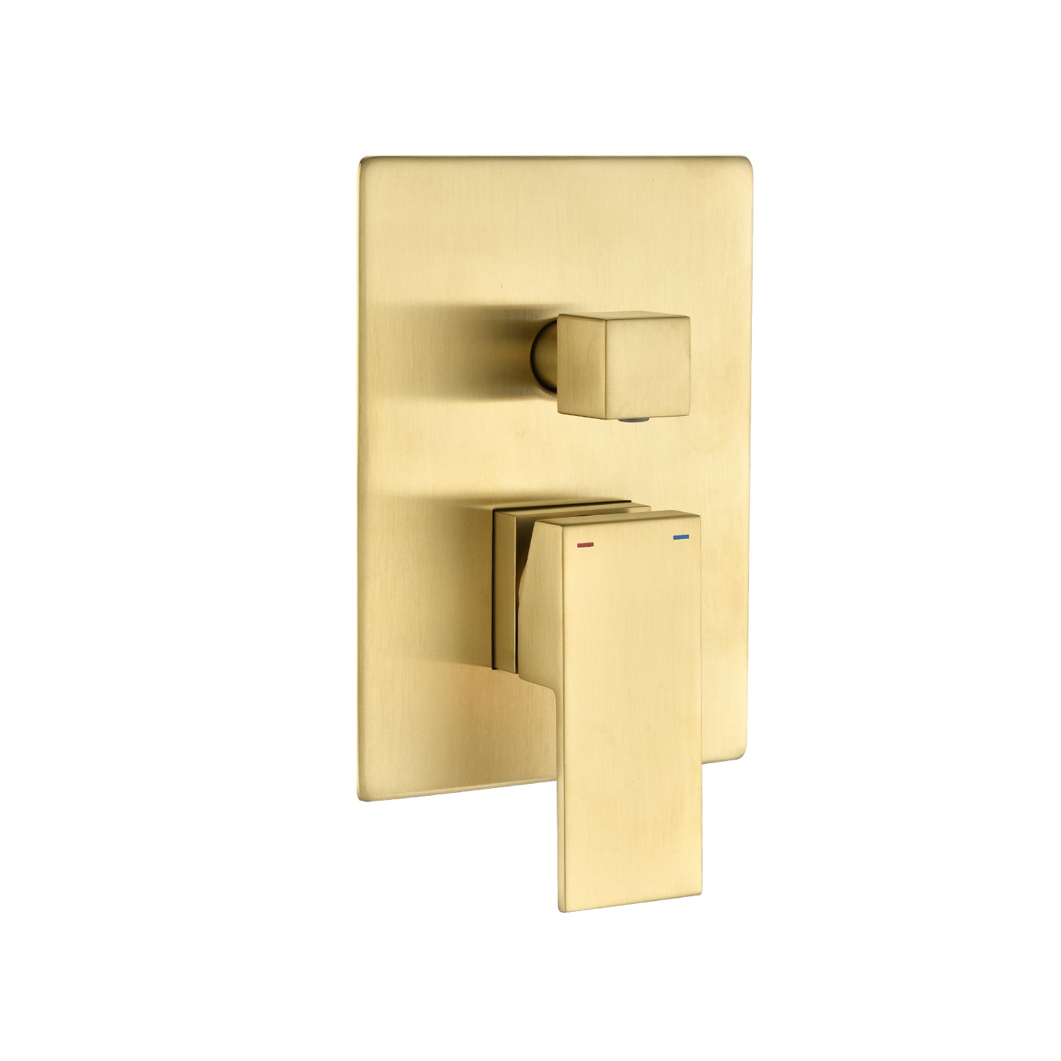Ceiling Mounted Shower System Combo Set With Handheld And 16"Shower Head Brushed Gold Bathroom Brass