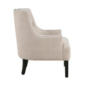 Modern Traditional Accent Chair Chenille Upholstery Button Tufted Solid Wood 1Pc Living Room Furniture Beige Multi Primary Living Space Modern,Traditional Solid Wood
