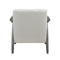 Casual Transitional Accent Chair 1Pc Pearl Hued Fabric Upholstery Dark Gray Frame Solid Wood Living Room Furniture Off White Casual,Transitional Solid Wood