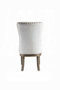 Grey And Salvage Grey Wingback Side Chairs With Trim Set Of 2 Solid Grey Dining Room Foam Rectangular Wingback Chair Rubberwood Solid Back Set Of 2 Linen