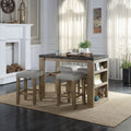 Grey And Oak Counter Height Stools Set Of 2 Cushion Solid Grey Brown Dining Room Foam Rectangular Transitional Bar Stools Set Of 2 Wood