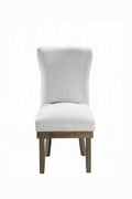 Grey And Salvage Grey Wingback Side Chairs With Trim Set Of 2 Solid Grey Dining Room Foam Rectangular Wingback Chair Rubberwood Solid Back Set Of 2 Linen