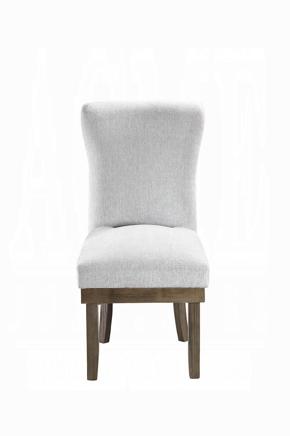 Grey And Salvage Grey Wingback Side Chairs With Trim Set Of 2 Solid Grey Dining Room Foam Rectangular Wingback Chair Rubberwood Solid Back Set Of 2 Linen