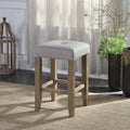 Grey And Oak Counter Height Stools Set Of 2 Cushion Solid Grey Brown Dining Room Foam Rectangular Transitional Bar Stools Set Of 2 Wood