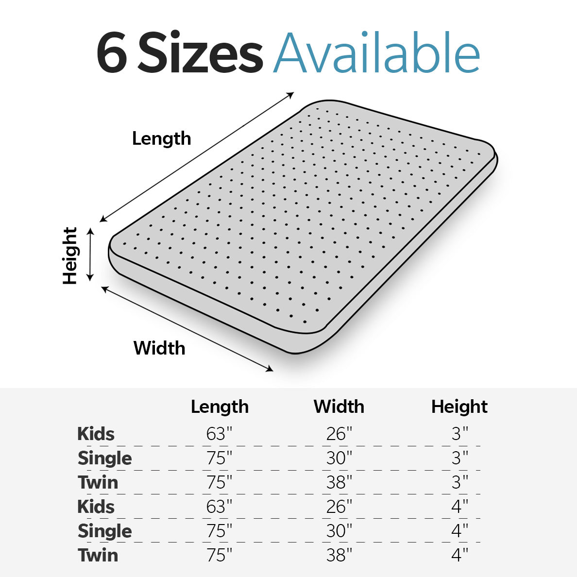 Memory Foam Camping Mattress 63"X26"X4" Perfect For Outdoor Activities, Rvs, Guest Rooms, And Dorms Foldable, Portable, With Water Resistant Zipper Cover, Certipur Us Certified Grey Polyester