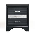 Black 3 Drawer Nightstand Black 3 Drawers Bedroom Rectangle Modern Rubberwood Felt Lined Drawers Black Wood