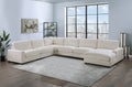 Living Room Furniture Ottoman Beige Wide Welt Corduroy 1Pc Soft Cushion Cocktail Ottoman Wood Legs Beige Primary Living Space Solid Contemporary,Modern Square Corduroy
