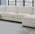Living Room Furniture Armless Chair Beige Wide Welt Corduroy 1Pc Armless Chair Soft Cushion Wood Legs Beige Primary Living Space Contemporary,Modern Corduroy