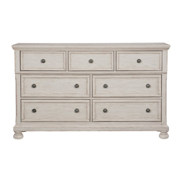 Antique White Finish1Pc Dresser Of 7 Drawers Traditional Design Hidden Drawer Classic Bedroom Furniture White Bedroom Classic,Traditional,Transitional Wood