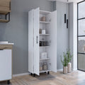 Napoles Multistorage Pantry Cabinet White Bathroom Modern Particle Board Particle Board