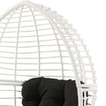 Black And White Patio Chair With Removable Cushion Yes Lounge White Black Garden & Outdoor Modern Wood Fabric
