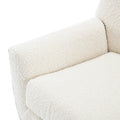 Accent Chair Almond Modern Foam Wood Fabric 1 Seat