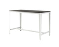 Farmhouse Style Minimalist Counter Height Table In Brown White Brown White Seats 4 Brown Kitchen Farmhouse,Industrial,Mid Century Modern,Minimalist,Transitional Rectangular Kitchen & Dining Tables Powder Coated Rectangular Metal & Wood Mdf Metal H Shape