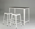 Farmhouse Style Minimalist Counter Height Table In Brown White Brown White Seats 4 Brown Kitchen Farmhouse,Industrial,Mid Century Modern,Minimalist,Transitional Rectangular Kitchen & Dining Tables Powder Coated Rectangular Metal & Wood Mdf Metal H Shape