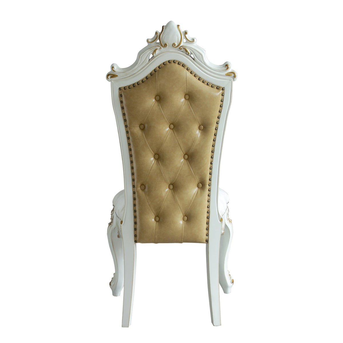 Butterscotch And Antique Pearl Side Chairs Set Of 2 Solid Brown White Dining Room Foam Rectangular Traditional Side Chair Rubberwood Tufted Back Set Of 2 Wood Fabric