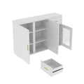 Wood Storage Cabinet, Modern Accent Buffet Cabinet, Free Standing Sideboard And Buffet Storage With Door Buffet Sideboard For Bedroom, Living Room, Kitchen Or Hallway White Mdf
