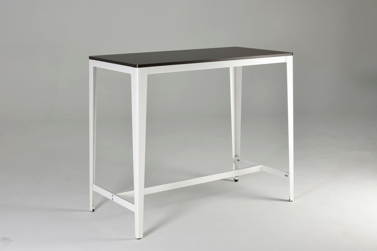 3 Pieces Monoco Farmhouse Counter Bistro Brown Metal Dining Room Fixed Table Rectangular Breakfast Nook Metal Wood Brown White Seats 4 42 Inches Rectangular 4 Leg Mdf Mdf Metal