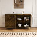 Modern Minimalist Side Cabinets: Stylish Storage Lockers For Dining Room Or Living Room Spaces Black Brown Mdf