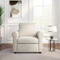 3 In 1 Sofa Bed Chair, Convertible Sleeper Chair Bed,Adjust Backrest Into A Sofa,Lounger Chair,Single Bed,Modern Chair Bed Sleeper For Adults,White Old Sku:Wf301161Aab White Linen