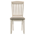 Tan And Cream Slatted Back Side Chairs Set Of 2 Solid Tan Dining Room Foam Rectangular Traditional Side Chair Rubberwood Slat Back Set Of 2 Wood Fabric