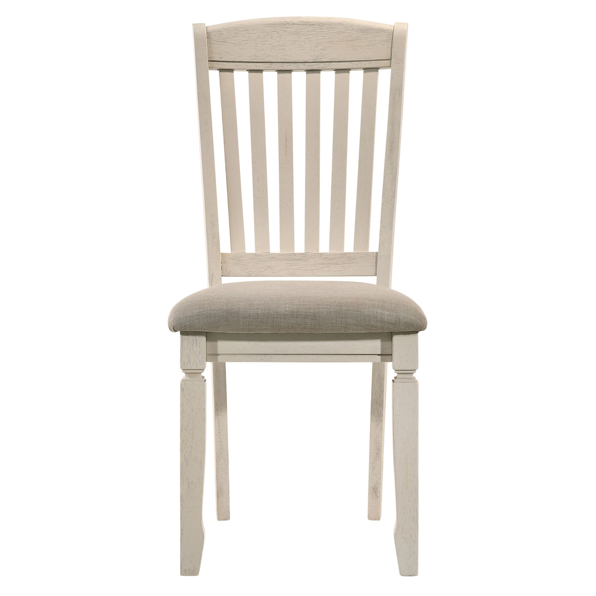 Tan And Cream Slatted Back Side Chairs Set Of 2 Solid Tan Dining Room Foam Rectangular Traditional Side Chair Rubberwood Slat Back Set Of 2 Wood Fabric