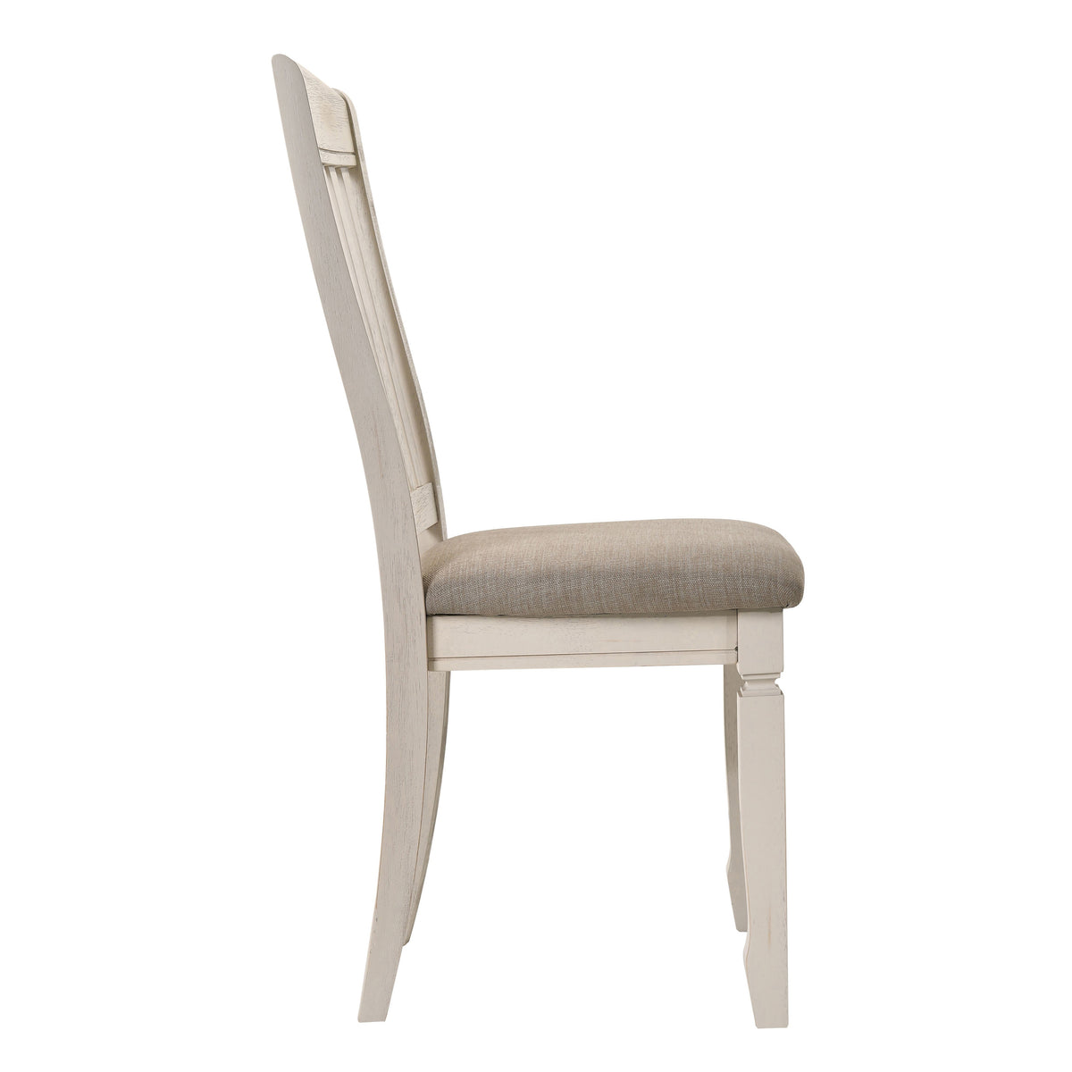Tan And Cream Slatted Back Side Chairs Set Of 2 Solid Tan Dining Room Foam Rectangular Traditional Side Chair Rubberwood Slat Back Set Of 2 Wood Fabric