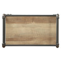 Antique Oak And Sandy Grey 4 Tier Bookcase 4 Natural Grey Wood Metal