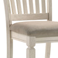 Tan And Cream Slatted Back Side Chairs Set Of 2 Solid Tan Dining Room Foam Rectangular Traditional Side Chair Rubberwood Slat Back Set Of 2 Wood Fabric