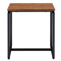 Oak And Black Occasional Set With Trestle Base Black Brown Primary Living Space Oak Rectangular Wood Metal