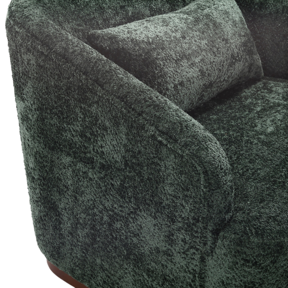 Coolmore Swivel Barrel Chair, Comfy Round Accent Sofa Chair For Living Room, 360 Degree Swivel Barrel Club Chair, Leisure Arm Chair For Nursery, Hotel, Bedroom, Office, Lounge Emerald Boucle Emerald Primary Living Space Foam Boucle