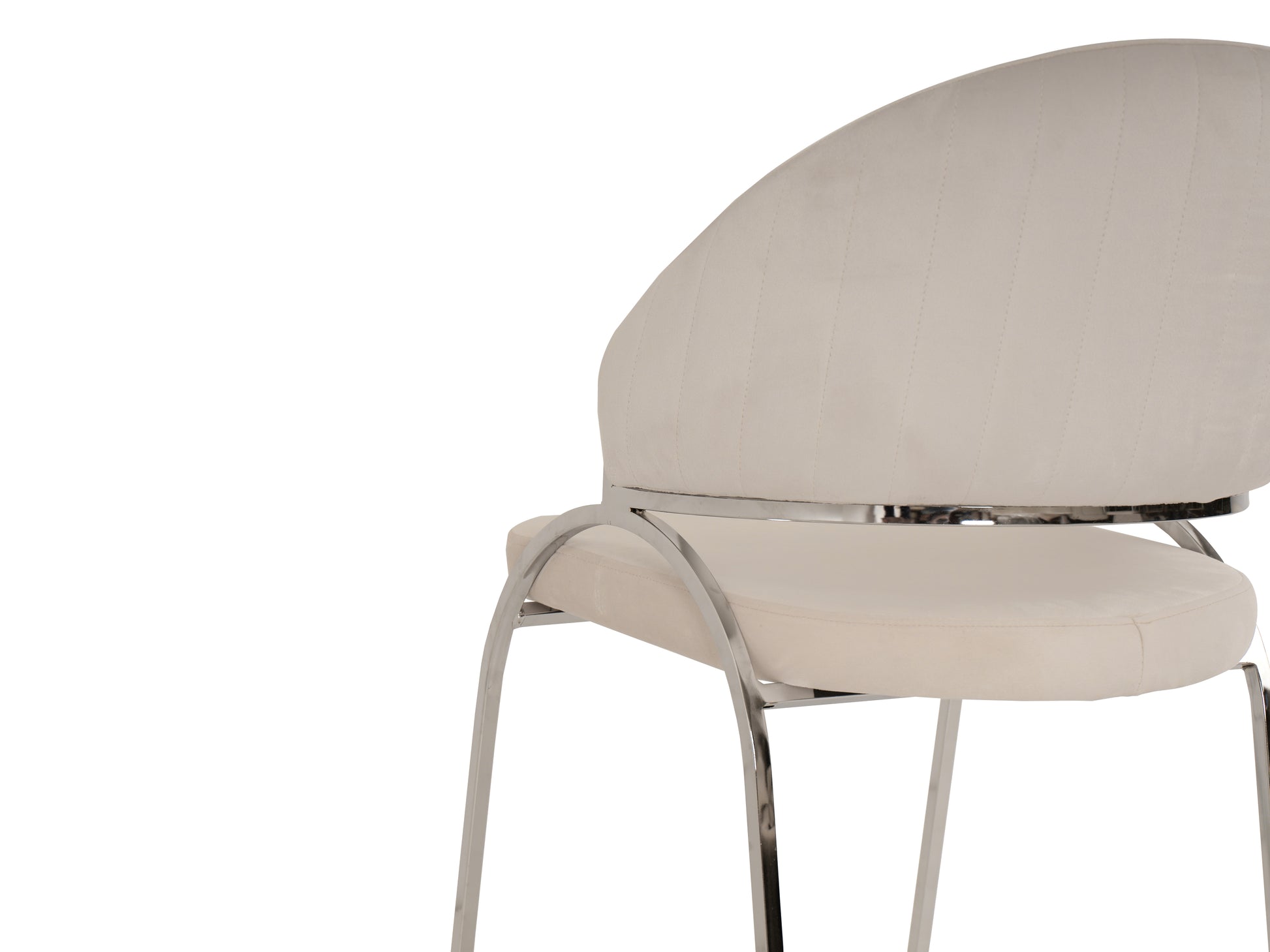 Ruby Modern & Contemporary Style Chair Made With Metal & Steel Legs In Beige Color Beige Primary Living Space Contemporary Plush Metal