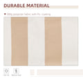 Outsunny 13' X 8' Retractable Awning, Patio Awnings, Sunshade Shelter W Manual Crank Handle, Uv & Water Resistant Fabric And Aluminum Frame For Deck, Balcony, Yard, Beige Stripes Multicolor Aluminum
