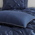 7 Piece Tufted Comforter Set Navy King King Navy Polyester