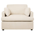 Mirod Oversized Accent Chair Comfortable Armrest Cushions, Versatile Neutral Style, Elegant Design, Durable Frame Beige Polyester