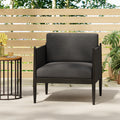 Dawson Club Chair Dark Grey Aluminium