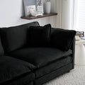 Modern Accent Chair With Ottoman, Living Room Club Chair Chenille Upholstered Armchairreading Chair For Bedroom, Black Chenille Black Chenille 1 Seat
