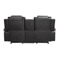 Modern Luxury Living Room Sofa Set 3Pc Reclining Sofa Loveseat Glider Reclining Chair Formal Furniture Premium Faux Leather Upholstery Comfortable Two Tone Gray Finish Dark Gray,Light Gray Faux Leather Wood Primary Living Space Luxury,Modern