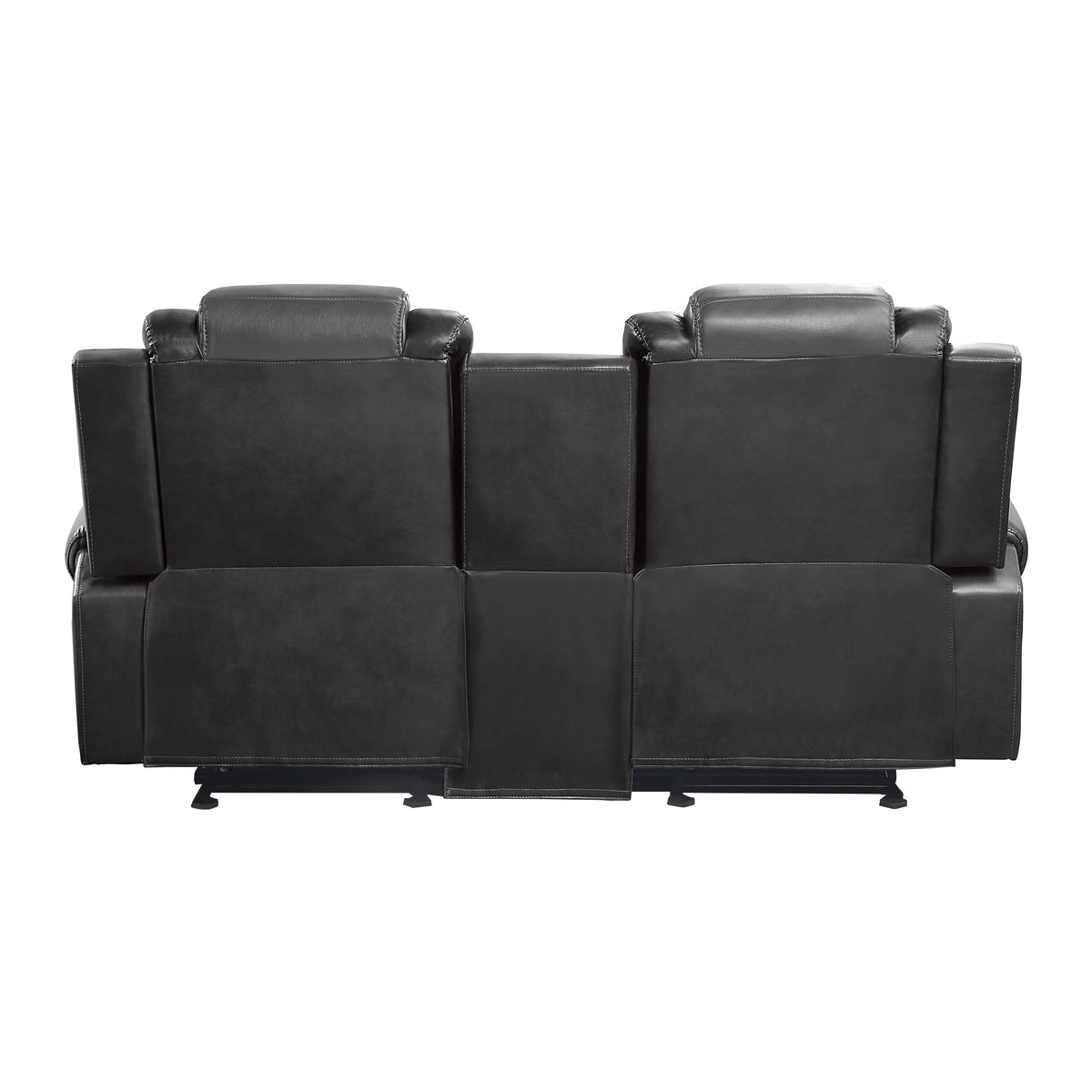 Modern Luxury Living Room Sofa Set 3Pc Reclining Sofa Loveseat Glider Reclining Chair Formal Furniture Premium Faux Leather Upholstery Comfortable Two Tone Gray Finish Dark Gray,Light Gray Faux Leather Wood Primary Living Space Luxury,Modern
